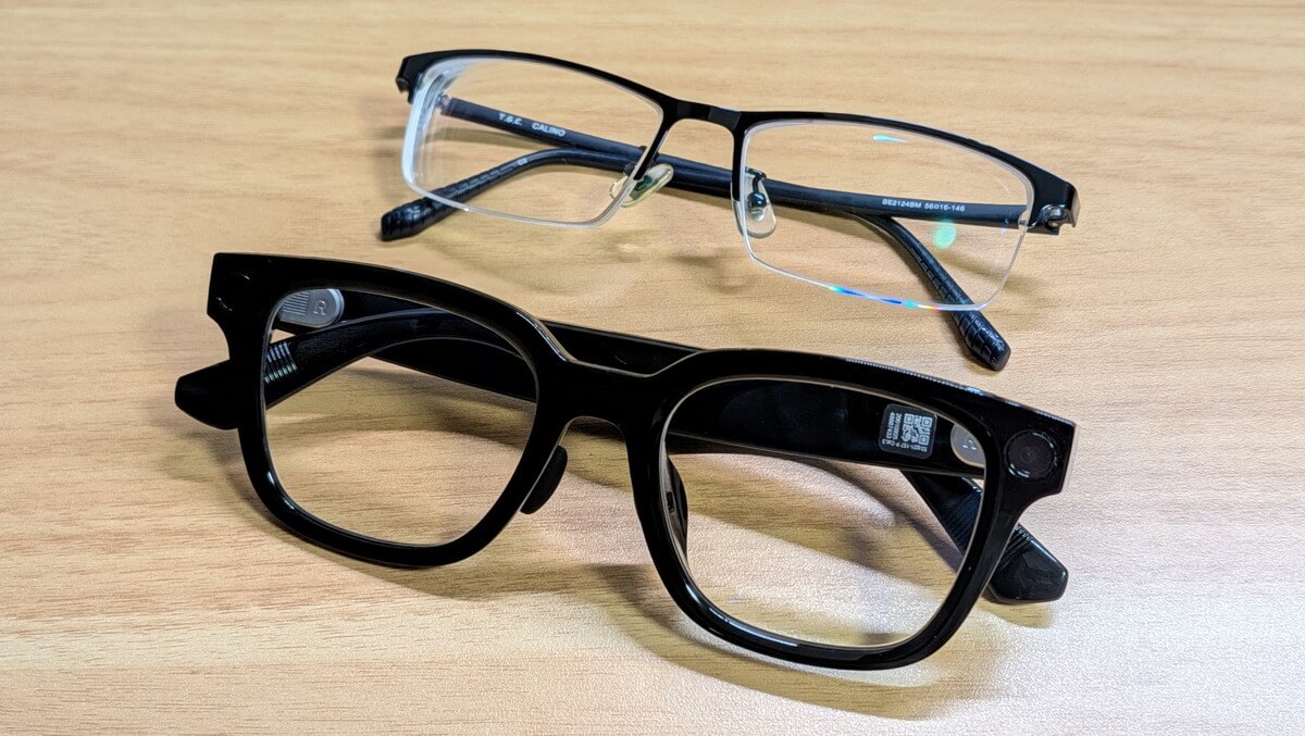 Rokid AI Glasses Style 普通の眼鏡との比較
